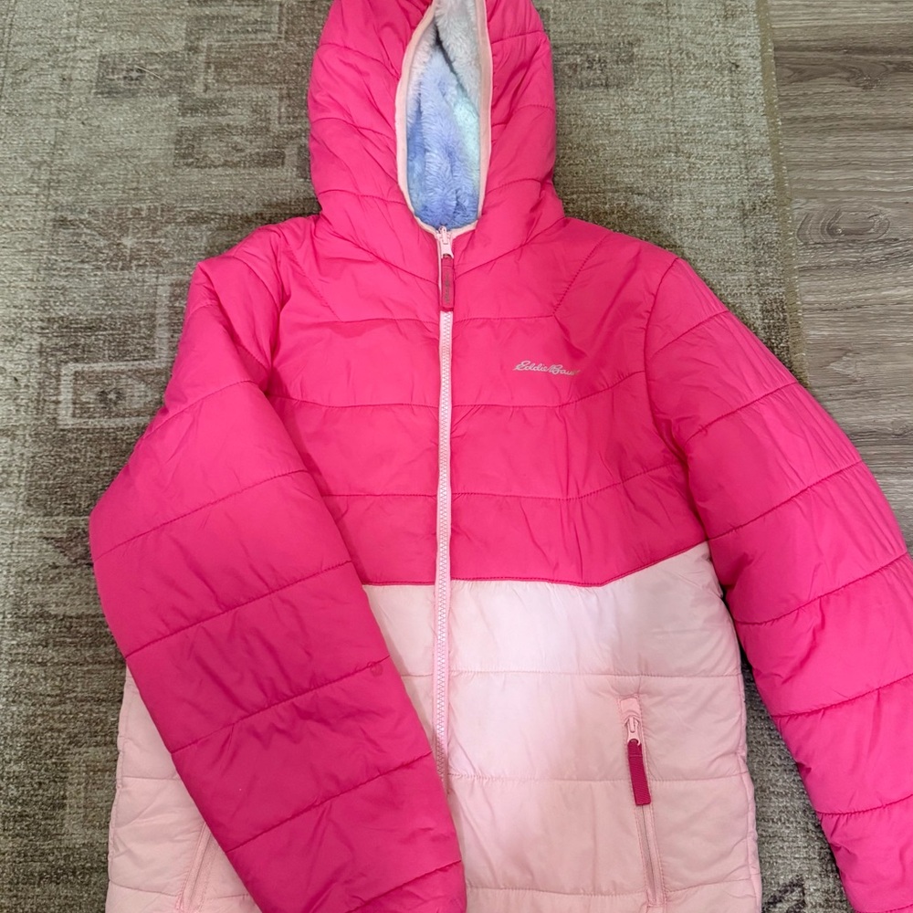 Eddie Bauer Pink and Light Pink Kids Puffer Jacket